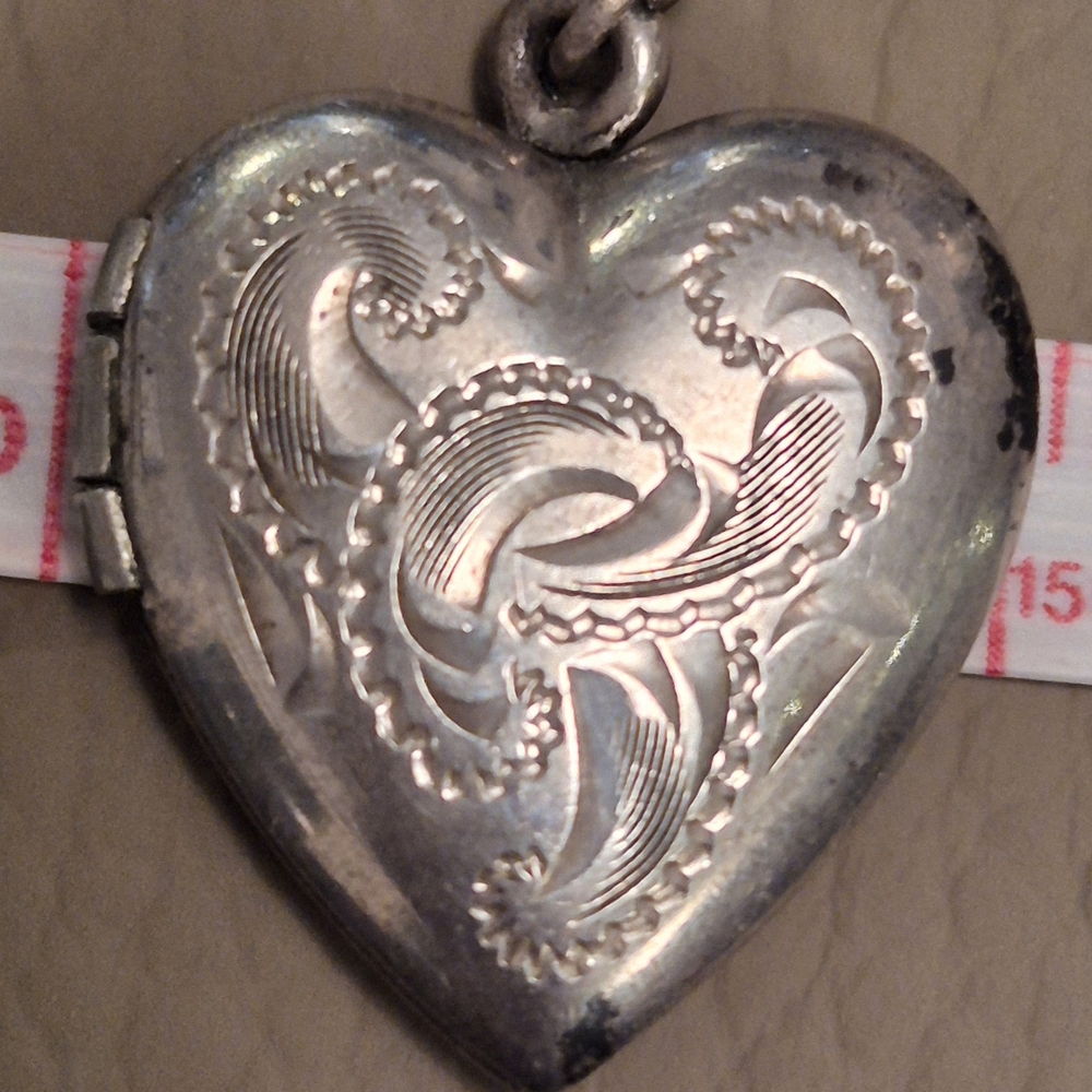 Elegant Silver Heart Locket Pendant